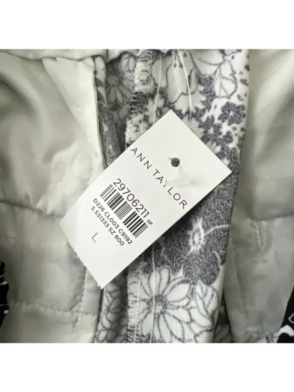 Ann Taylor Wide Leg Floral Pants Waist Tie Full Length Womens Large New